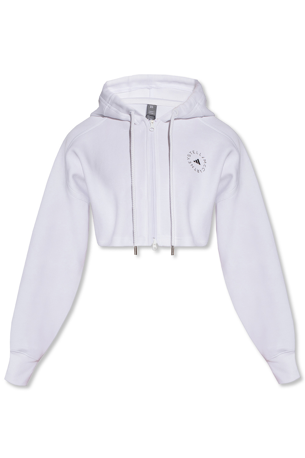 Adidas cropped ash pearl & black womens hoodie best sale